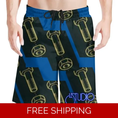 Le Studio Counterparts Custom 3D Men's Beach Shorts